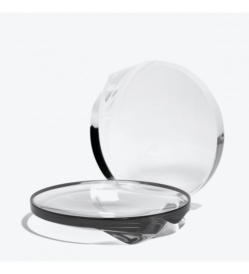 Zaha Hadid Design Serenity 宁静系列造型摆件2件套（限量50件）透明&烟灰色D30cm